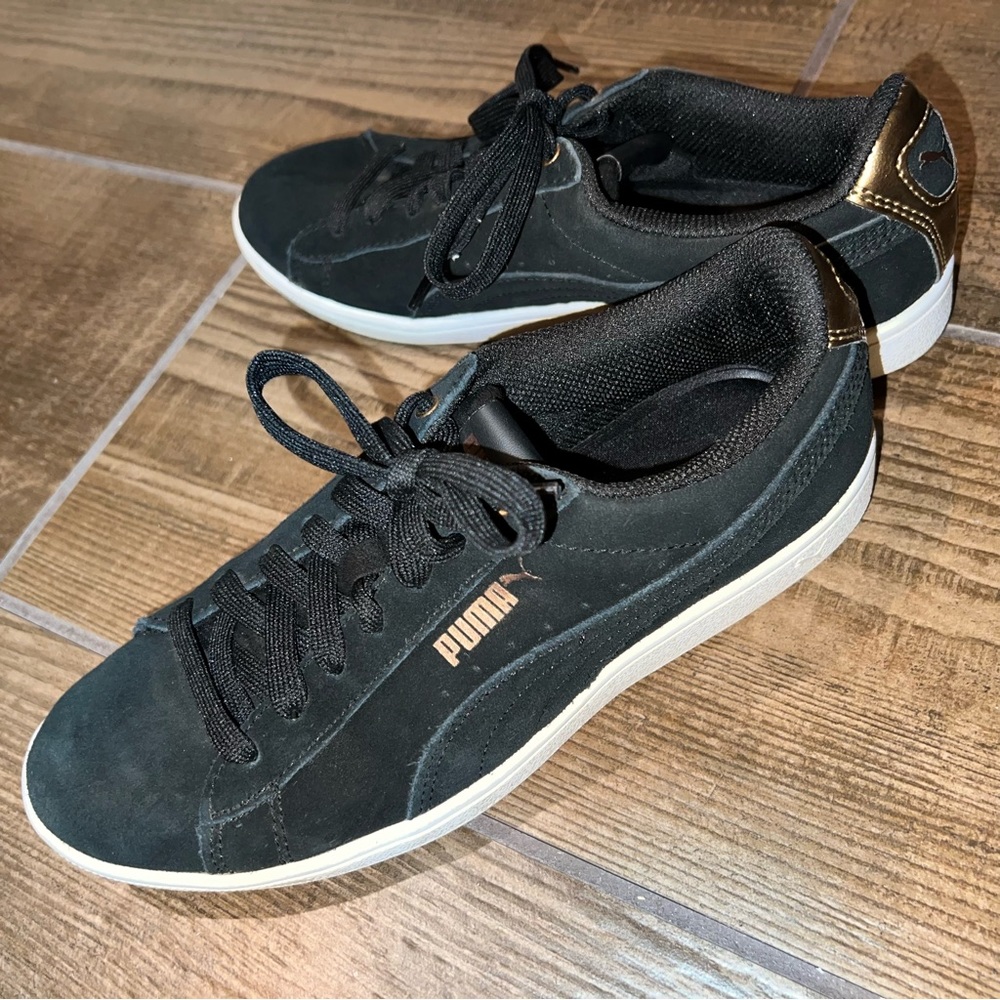 Puma Black Suede Bronze Classic Sneakers